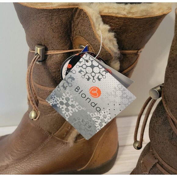 Blondo Women's NWT Waverly Waterproof Brown Leather Boot Size 11 - Picture 7 of 12